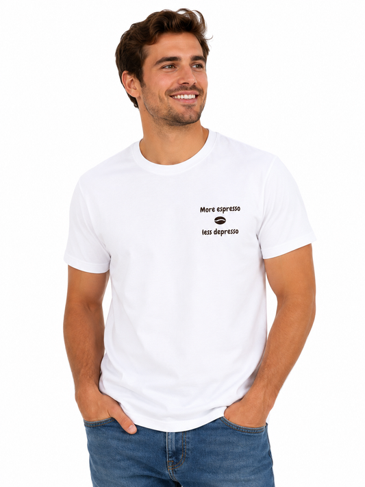 T-shirt more espresso less depresso