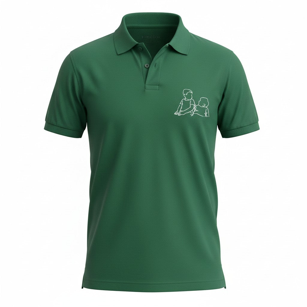 Polo korte mouwen met lijntekening