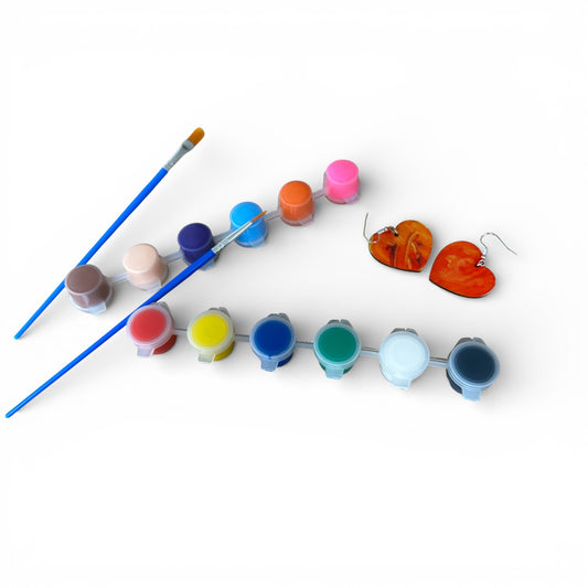 Oorbellen hart zelf schilderen