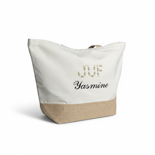 Jute totebag juf