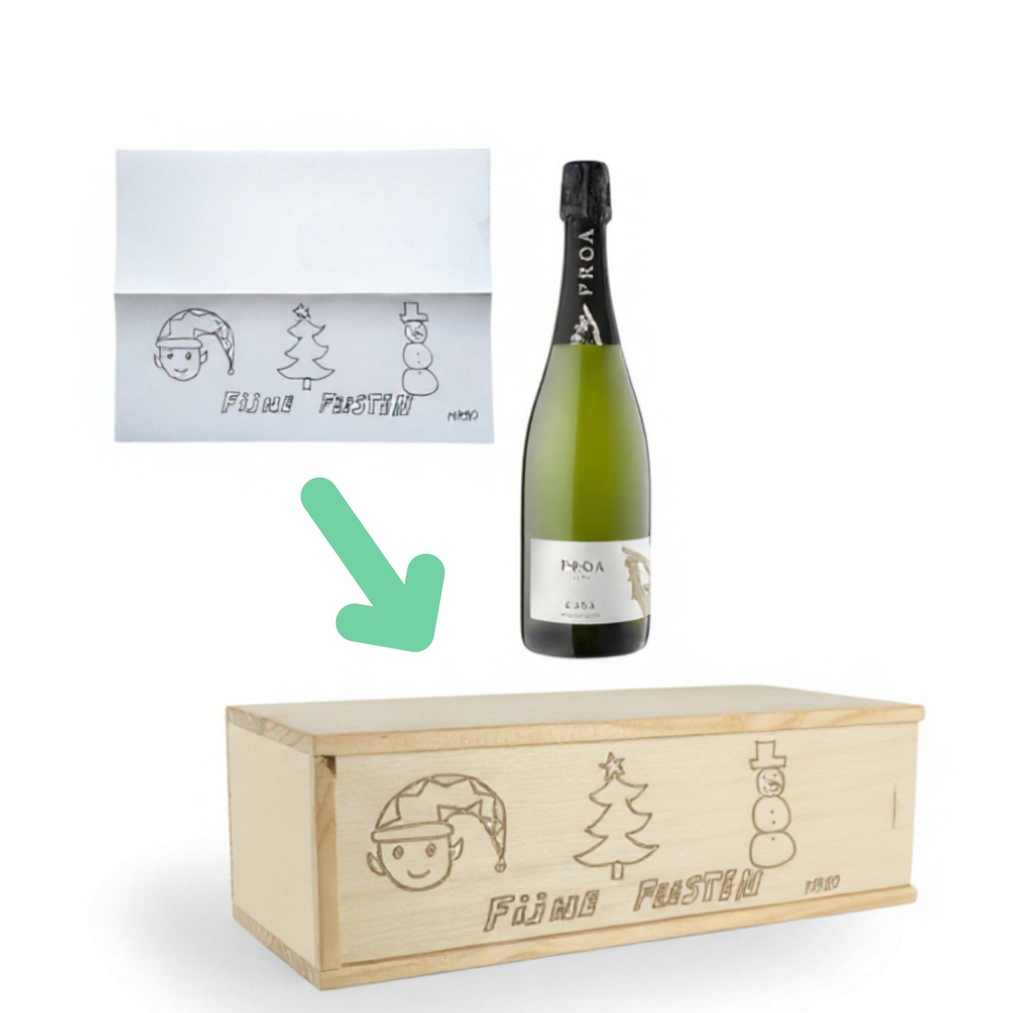 Houten kist cava