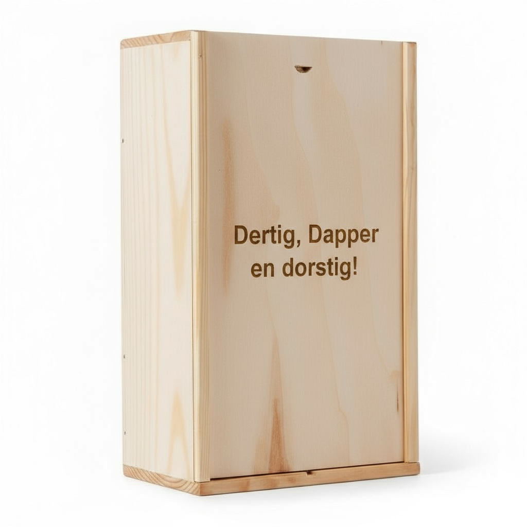 Houten kist wijn